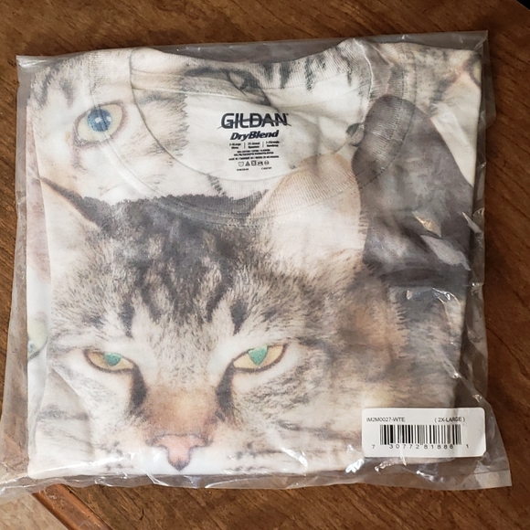 Mens Cat tee Cats All Over T-shirt 2XL XXLARGE - Picture 6 of 9